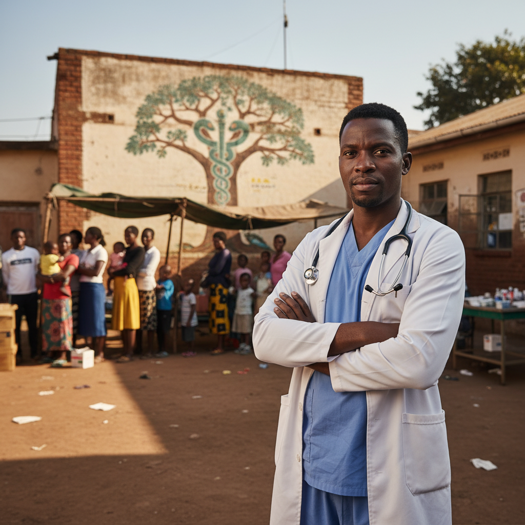 Врач из Зимбабве Чифамба Валлаке Мунярадзи Тондерай работает в России 15 лет