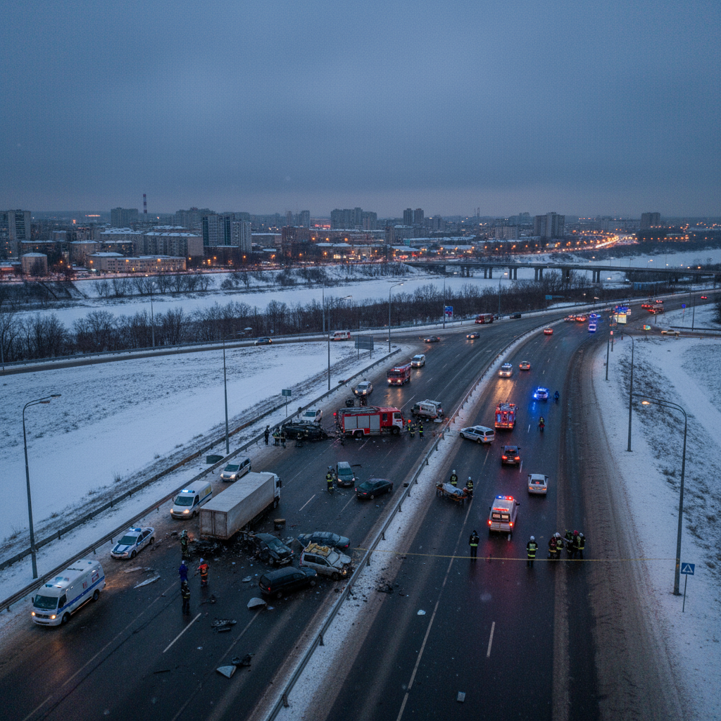 Смертельное ДТП на трассе Пермь — Краснокамск: Kia Rio врезалась в фуру на парковке