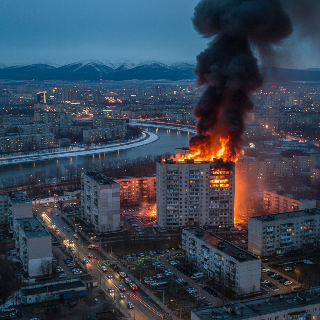 Пожар в девятиэтажке на улице Лодыгина в Перми: эвакуированы 66 человек