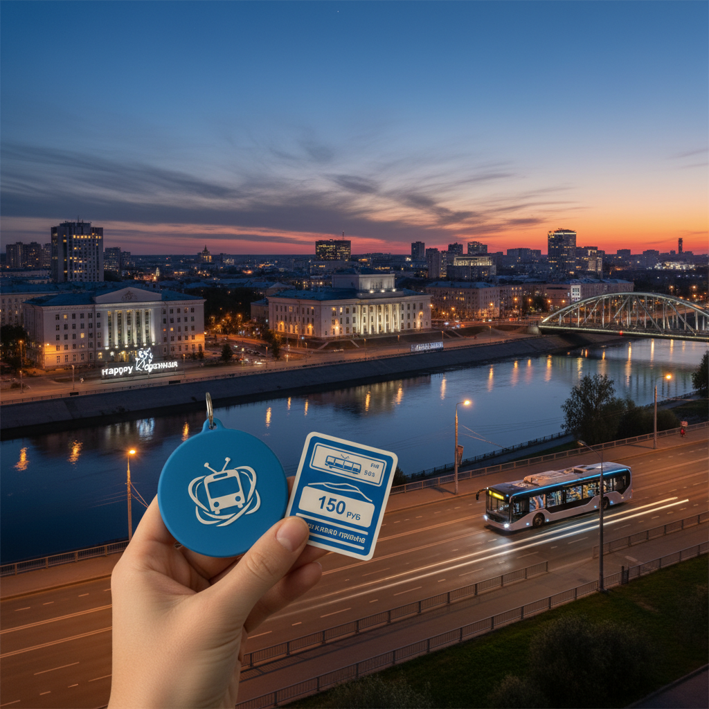 В Перми внедряют оплату проезда брелоками и стикерами за 150 рублей