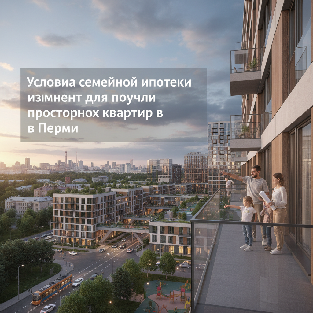 Условия семейной ипотеки изменят для покупки просторных квартир в Перми