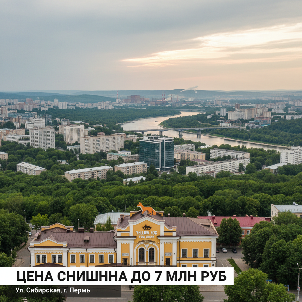 В Перми цена ресторана «Жёлтая лисица» на Сибирской упала до 7 миллионов рублей