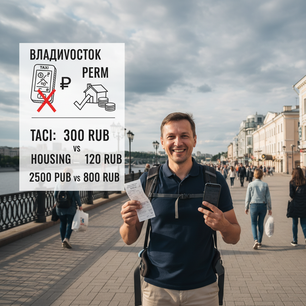 Дешевле такси и жилье: туристка из Владивостока сравнила цены с Пермью