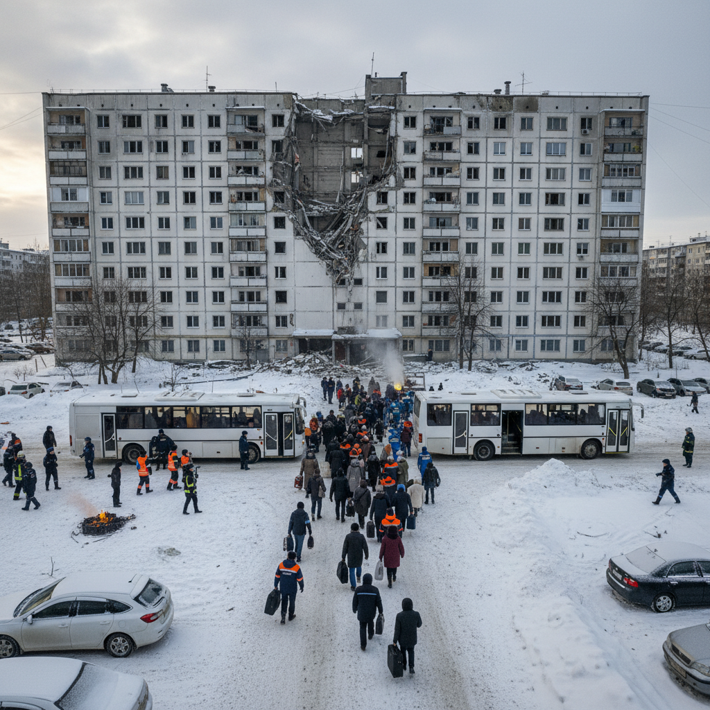 В Перми эвакуировали жильцов поврежденного после атаки беспилотника дома